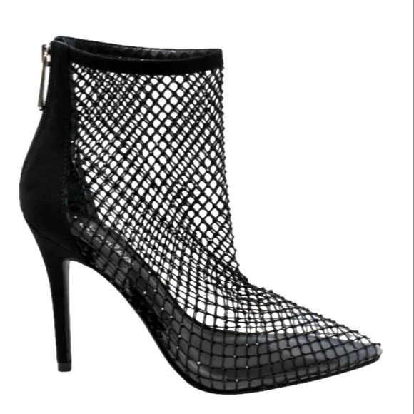 Charles David Shoes - CHARLES DAVID Pursue Black Mesh Sequin‎ Bootie Size 7.5 A41